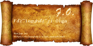 Félegyházi Olga névjegykártya